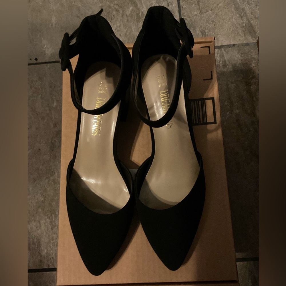 Dream Pairs Anne Pointed Toe Low Chunky Heels Pump Shoes New W/ Box